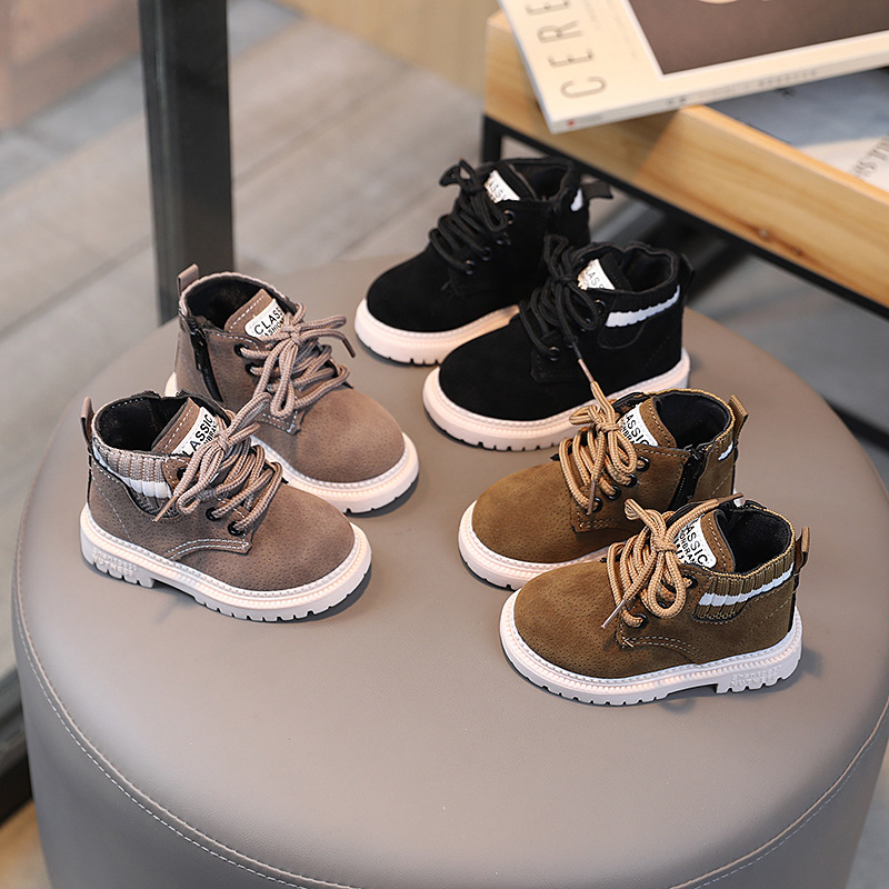 Leather Work For Kids - Stivali Corti Retrò Stile Workwear per