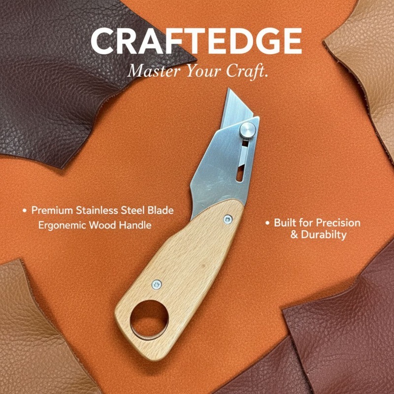Leatherwork Projects - Coltello Trapezoidale in Acciaio Inox per