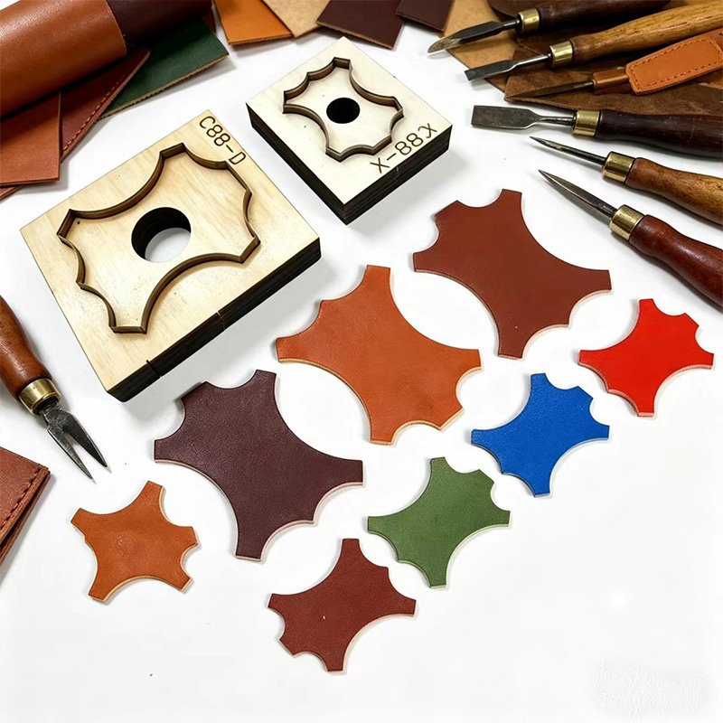 Leatherwork Projects - C88 Fustella Quadrilaterale Floreale per Pelle,