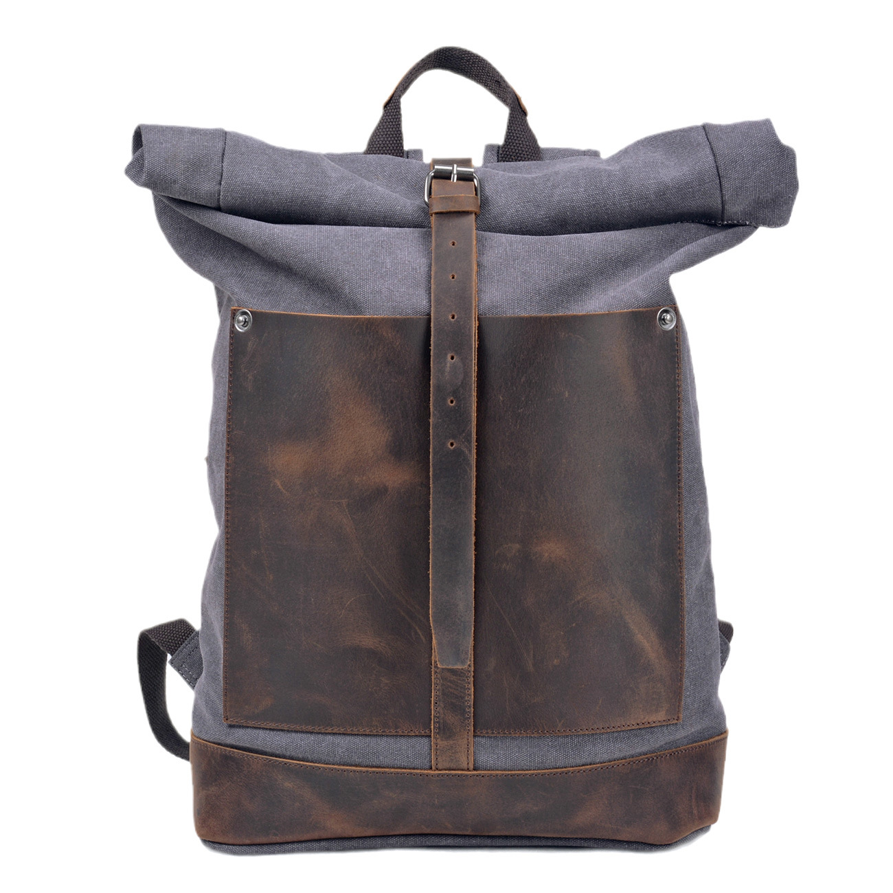 Leather Work Rucksack Mens - Zaino da uomo in tela cerata