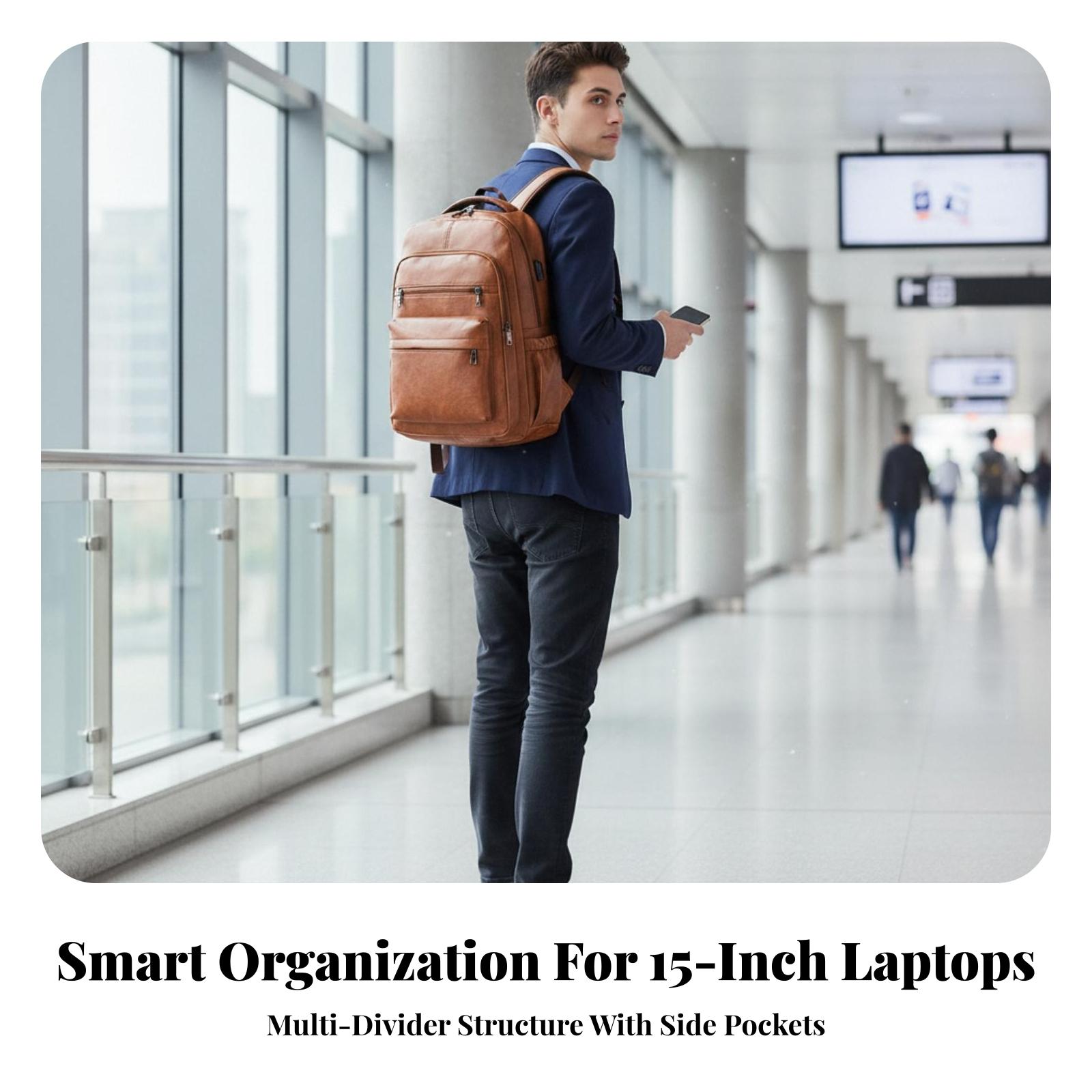 Zaino Impermeabile da Uomo con - Leather Work Rucksack Mens recensione e prezzo